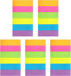 Eastern Wolf 30 Pads 0.5x1.8 Sticky Notes Flags Tabs Page Markers 6 Bright Color Sticky Index Tabs Page Flags 80 Sheet/Pad