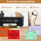 Silunkia 10 Assorted Colors Blank Flat Cards and Envelopes 5 x 7 Heavyweight Single Panel Cardstock and A7 Envelopes Printable Self Seal 20 Packs for Wedding Invitations, Birthday, DIY Greeting Cards