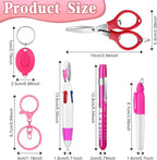 12 pcs Nurse Pen Set Two Colors Pink Purple Include Permanent Marker Pen Pen Lights for Nurses Retractable Ballpoint Pen Nursing Keychain Clip Foldable Scissors LED Flashlight Keychain for Nurses