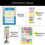 HARDCOVER 2026 Planner, 7"x9": 14 Months (November 2025 - December 2026), Daily Weekly Monthly Planner, Yearly Agenda, Bookmark, Pocket Folder and Sticky Note Set (Tree Seasons)
