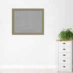 Amanti Art Silver Framed Magnetic Board 37x45 X-Large Vision Board for use with Magnets, 100% Metal Sheet to Display Items as Office Decor or for Home Organization in mudroom, Kitchen or Kids Room