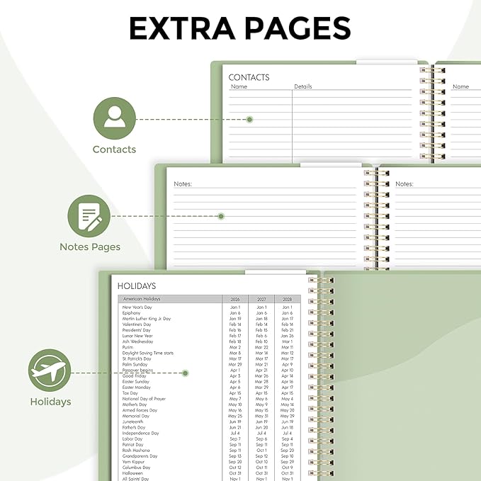 2026 Planner, Weekly and Monthly Planner, January 2026 - December 2026, 8.5" x 11" Agenda Planner with Monthly Tabs, Goal Setting & Time Management Organizer for Women & Men