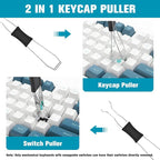 IOGOG 6PCS Keyboard Brush Cleaner Kit with Keycap Puller & Switch Puller, PP Handle Nylon Small Space Dust Removal Anti Static Brush for Computer Keyboard Electrical Appliance Seam Motherboard Camera
