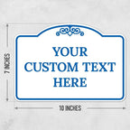 Custom Decorative Sign, Personalized Metal Sign for Business, Driveway, Home, Airbnb, Office Door Plaque, Blue Light Sign, 7x10 Inches, ACM, Fade Resistant, Made in USA by Sigo Signs