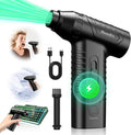 Compressed Air Duster, New Upgrade 300000RPM Electric Air Duster, Powerful Replace Compressed Air Can - No Canned Air, Jet Dry Blower Portable Air Blower for Computer Clean, Keyboard, Home. (Black)