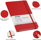 ZCZN 8 Pack Hardcover Journal Notebooks, 5.5"x8.3", Hardcover, 8 Colors, A5 Lined Journals for Notes-taking,Writing,Diary, Ruled Journaling Notebooks for Work School Travel Home