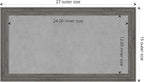 Amanti Art Grey Framed Magnetic Board 15x27 Small Vision Board for use with Magnets, 100% Metal Sheet to Display Items as Office Decor or for Home Organization in mudroom, Kitchen or Kids Room