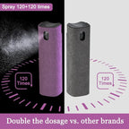 2Pcs Laptop Screen Monitor Cleaner Spray, walrfid Portable Phone Touchscreen and Car Screen Cleaning Kit for Cell Phones, Tablet, PC, Computer, iPhone, iPad, MacBook Pro - Grey and Purple