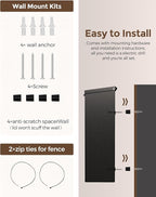 LAND·VOI Locking Wall-Mount Mailbox for Outside, with 4 Keys, Galvanized Steel Rustproof Metal Postbox, 3.1" Dx7.5 Wx10.8 H, Includes 3 Sets of Mailbox Numbers, Nameplate, Black, AMB32B