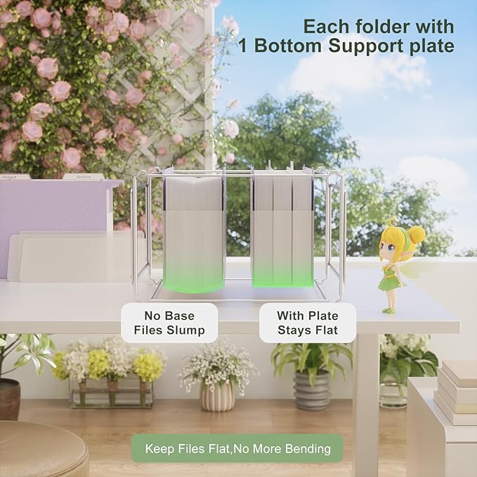 Extra Capacity Hanging File Folders, 4.72" Reinforced Wheat Straw Expanding Hanging Folder Letter Size, Heavy Duty for Filing Cabinets, File Organizer for Office & Home-Lavender Purple-3 Packs