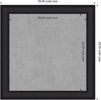 Amanti Art Black Framed Magnetic Board 29x29 Medium Vision Board for use with Magnets, 100% Metal Sheet to Display Items as Office Decor or for Home Organization in mudroom, Kitchen or Kids Room