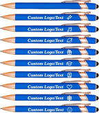 CRME Personalized Pen with Stylus Tip Customized Pens with Name/Logo Perfect Writing Pens With Soft Grip for Superb Comfort and Control Black Ink for School Graduation Work Professional Signature Blue