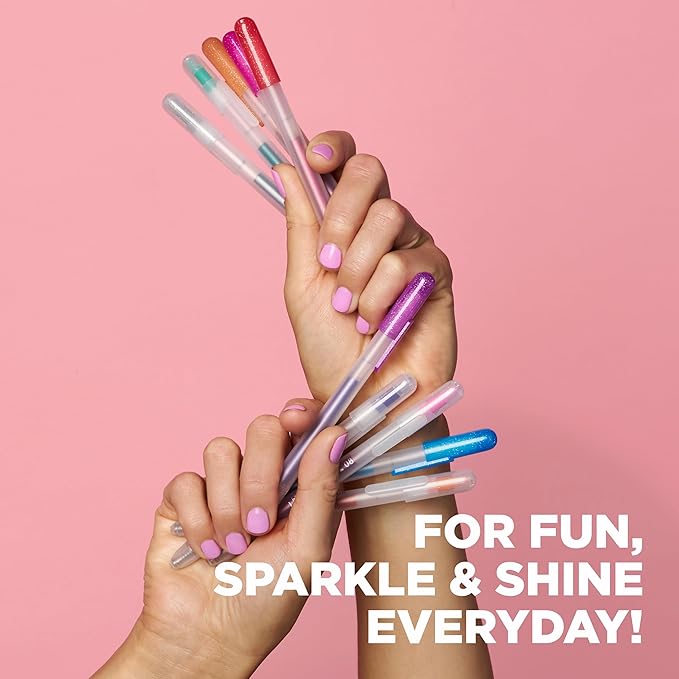SAKURA Gelly Roll Retractable Gel Pens - Classic, Craft, Stardust & Metallic - Medium Point Ink Pens for Journaling, Art, or Drawing - Assorted Colored Ink - 12 Pens