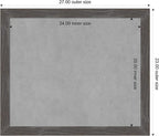 Amanti Art Grey Framed Magnetic Board 23x27 Medium Vision Board for use with Magnets, 100% Metal Sheet to Display Items as Office Decor or for Home Organization in mudroom, Kitchen or Kids Room