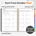 SUNEE 2026 Appointment Book, 2026 Hourly Planner 8.5" x 11", Hourly, Weekly & Monthly Planner - from January 2026 - December 2026, Flexible Cover, Note Page, Pocket, Bookmark, Black