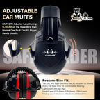 SAFEBUILDER Ear Muffs Noise Reduction SNR 33dB Adjustable Lightweight Safety Earmuffs Sound Proof Noise Cancelling ANSI