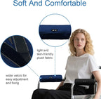 SPRING SEAON Wheelchair Armrest Covers 2 Pack Soft Memory Foam Wheelchair armrest Pads Wicking Washable for Office Transport Chair (Navy Blue)
