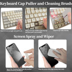 Laptop Computer PC Gaming Keyboard Cleaner Kit with Earbud Cleaning Pen, Hatstart Phone Tablet Touch Screen Mist Spray Device Clean Tool for iPhone iPad Airpod MacBook Pro, Cool Gadgets Gifts for Men