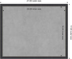 Amanti Art Black Framed Magnetic Board 17x21 Small Vision Board for use with Magnets, 100% Metal Sheet to Display Items as Office Decor or for Home Organization in mudroom, Kitchen or Kids Room