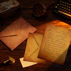 Stationary Paper and Envelopes,Letter Writing Stationery Set,Includes Vintage Papers,Vintage Envelopes,Retro Accessories,Ropes(60 Pieces)