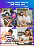 XXL Mouse Pad with Phone Holder, RGB Desk Mat with 15W Fast Charging, LED Large Gaming Mouse Pad with 11 Lights Colors, Long Mouse Pads, Waterproof Non-Slip Desk Pad for Gamer Esports Pros