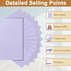 Silunkia 28 Sheets Purple Cardstock 8.5 x 11 Certificates Paper, 250gsm/92lb Heavyweight Lavender Card Stock for DIY Cards Making, Birthday Decorations, Greeting Cards, Wedding Invitations