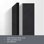 UMIACOUSTICS 2 PCS Fiberglass Acoustic Panels, 48x12x2 Inches Sound Absorbing Panels,Sound Proof Panels for Studios, Office, Home Theater. (Black)