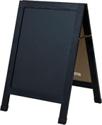 Sunnydaze Magnetic A-Frame Chalkboard Sign - Double-Sided Chalk Sandwich Board Sidewalk Sign - 30" x 20" - Black