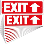 iSYFIX Exit Signs - 12 Pack 12x4 Inch Directional Up Arrow Signs, 40 mil Polystyrene Plastic, UV Laminated, Scratch & Fade Resistant, Waterproof - Ideal for Office, Theater, School, Business