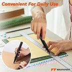 WRAPXPERT Utility Knife Retractable with 30 Degree Snap Off Blade,Box Cutter for Carton,Razor Knife Exacto Craft,3 Pack Retractable Knife for Office,Home Use,with 30 Extra 9mm Blades