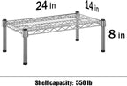 Regal Altair 14" Deep x 24" Wide x 8" Height Wire Shelving Kit | 1-Tier | NSF Commercial Storage Rack Unit