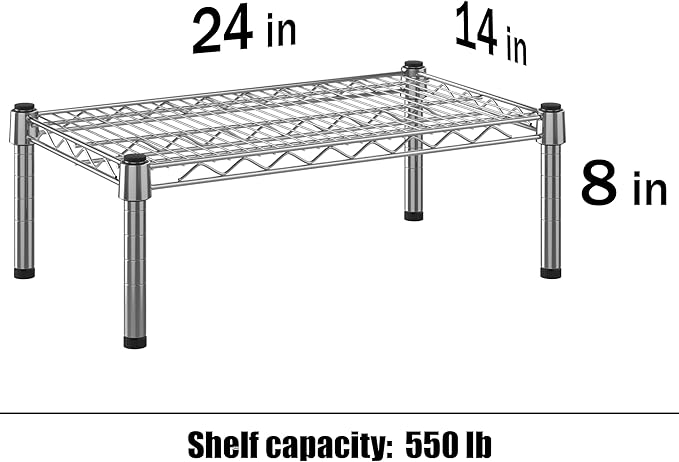 Regal Altair 14" Deep x 24" Wide x 8" Height Wire Shelving Kit | 1-Tier | NSF Commercial Storage Rack Unit