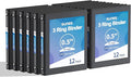 SUNEE 3 Ring Binders 1/2 Inch 12 Pack, Clear View Three Ring PVC-Free (Fit 8.5x11 Inches) for School or Office Supplies, Black