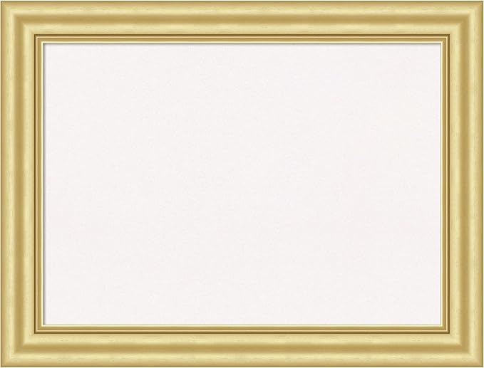 Amanti Art White Cork Board for Wall, 25x33 Vision Board with Gold Frame, Medium Corkboard Office Decor for Home Organization, Traditional Corkboard Pinboard to Display Items for Home Organization