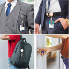 Selizo Metal Badge Reels - 3 Pcs Retractable Badge Holder with Belt Clip Key Ring for ID, Key, Name Card Holder