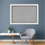 Amanti Art Silver Framed Magnetic Board 30x42 Large Vision Board for use with Magnets, 100% Metal Sheet to Display Items as Office Decor or for Home Organization in mudroom, Kitchen or Kids Room