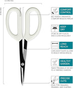 LOOPSEED Precision Gardening Scissors Plant Trimming Pruning Shears Garden Pruners for Orchid Bonsai Hydroponic Flower Clipper Garden Snip 8 Inch Long