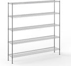 Regal Altair 14" Deep x 72" Wide x 74" Height Wire Shelving Kit | 5-Tier | NSF Commercial Storage Rack Unit
