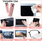 WALRFID 2 Pack Screen Cleaner Spray and Wipe, Computer Laptop Cleaning Kit for Electronic iPad, iPhone, Cellphone, Monitor, MacBook Pro, Car Display, Tablet, TV Flat Screens, Pink
