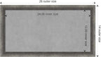 Amanti Art Grey Framed Magnetic Board 14x26 Small Vision Board for use with Magnets, 100% Metal Sheet to Display Items as Office Decor or for Home Organization in mudroom, Kitchen or Kids Room