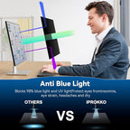 IPROKKO [2-Pack] 23.8 Inch Computer Privacy Screen Filter for 16:9 Widescreen Monitor, Removable 23.8in Anti Blue Light Glare Privacy Shield, Anti Spy Security Protector for Hp Dell Asus Acer Samsung