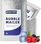 Pacron 1000-Pack Insulated Silver Thermal Bubble Mailers 10 x 11 - Waterproof Metallic Foil Self-Sealing Padded Envelopes for Cold Shipping, Perishables, Food, Cosmetics, Pharmaceuticals