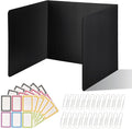ZYINOZOC 24 Pack Desk Dividers for Students,3-Fold Privacy Screens,Testing Dividers for Classroom Waterproof,Plastic Easy Clean Privacy Shields for Student Includes Extra Labels