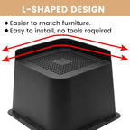 MXMZHXU Bed Risers 2 inch, 3 inch, 4 inch, 6 inch or 8 inch Heavy Duty Furniture Risers, Up to 6000 Lbs L Shaped Design Bed Lifts Blocks for Couch Desk Sofa Table (Dark Brown 4 Pack, 4 Inch)