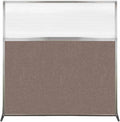 Versare Hush Screen Portable Room Divider | Workstation Wall Divider | Freestanding Privacy Hush Panels | Clear Fluted Windows | Fabric Office Divider Screen | Great for Room Separation