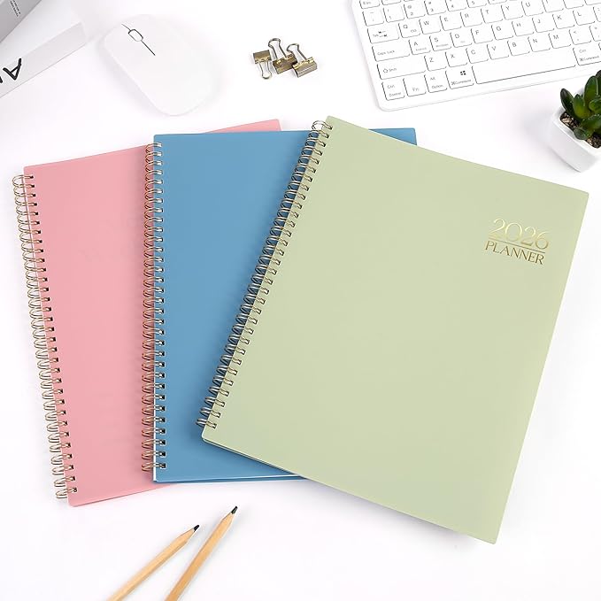 2026 Planner, Weekly and Monthly Planner, January 2026 - December 2026, 8.5" x 11" Agenda Planner with Monthly Tabs, Goal Setting & Time Management Organizer for Women & Men