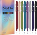 Thboxes 8Pcs Gel Pens for Journaling, 0.5mm Fine Tip Retractable Colorful Pens - Smooth Writing for Note Taking, Office & School Supplies, Valentine's Day Gifts for Women Teachers Kids