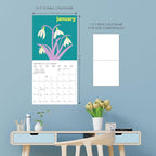 Graphique 2026 Flower Pop Wall Calendar | 12” x 12” | Thick Paper | Home & Office Organizer | Large Monthly Grid | 3 Languages & Marked Holidays | 4 Month Preview Page for 2027