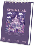 Purple Sketch Book for Women - 9"x12" Girls Sketch Book, 100 Sheets (73lb/120gsm) Drawing Paper for Kids, Art Supplies for Girls Ages 8-12, Beginners, and Adults, 1-Pack