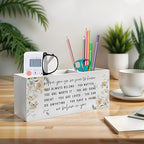 Exqcom Before You Go Inspirational Pen Pencil Holder, Motivational Gifts for Women, Watercolor Floral Positive Affirmations Pencil Pen Holder Organizer for Home Office Desk Accessories